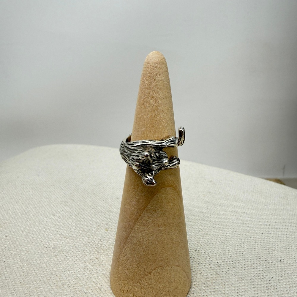 Wear Felicity Cat Wrap Ring Silver Tone Adjustable Animal Kitten‎ - Picture 4 of 11